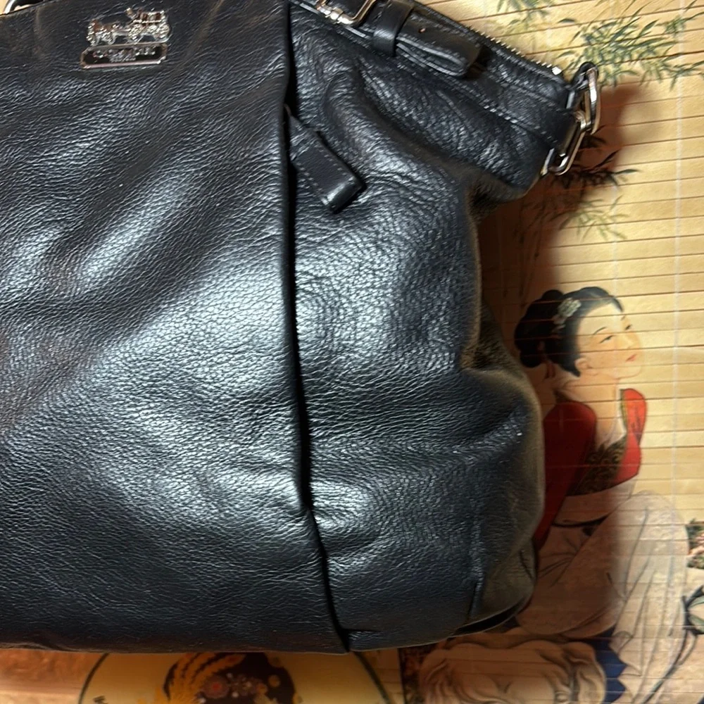 Coach Madison Lindsay Satchel Bag Black Leather from 2012